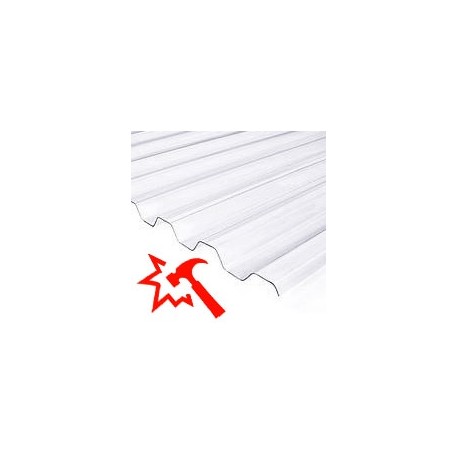 Polycarbonate impact-resistant corrugated sheets (trapezoid, transparent)