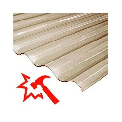 Polycarbonate impact-resistant corrugated sheets (wave plate, bronze color)
