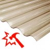 Polycarbonate impact-resistant corrugated sheets (wave plate, bronze color)