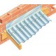 Roof wall transition profile for corrugated sheet 76/18 PVC CLEAR